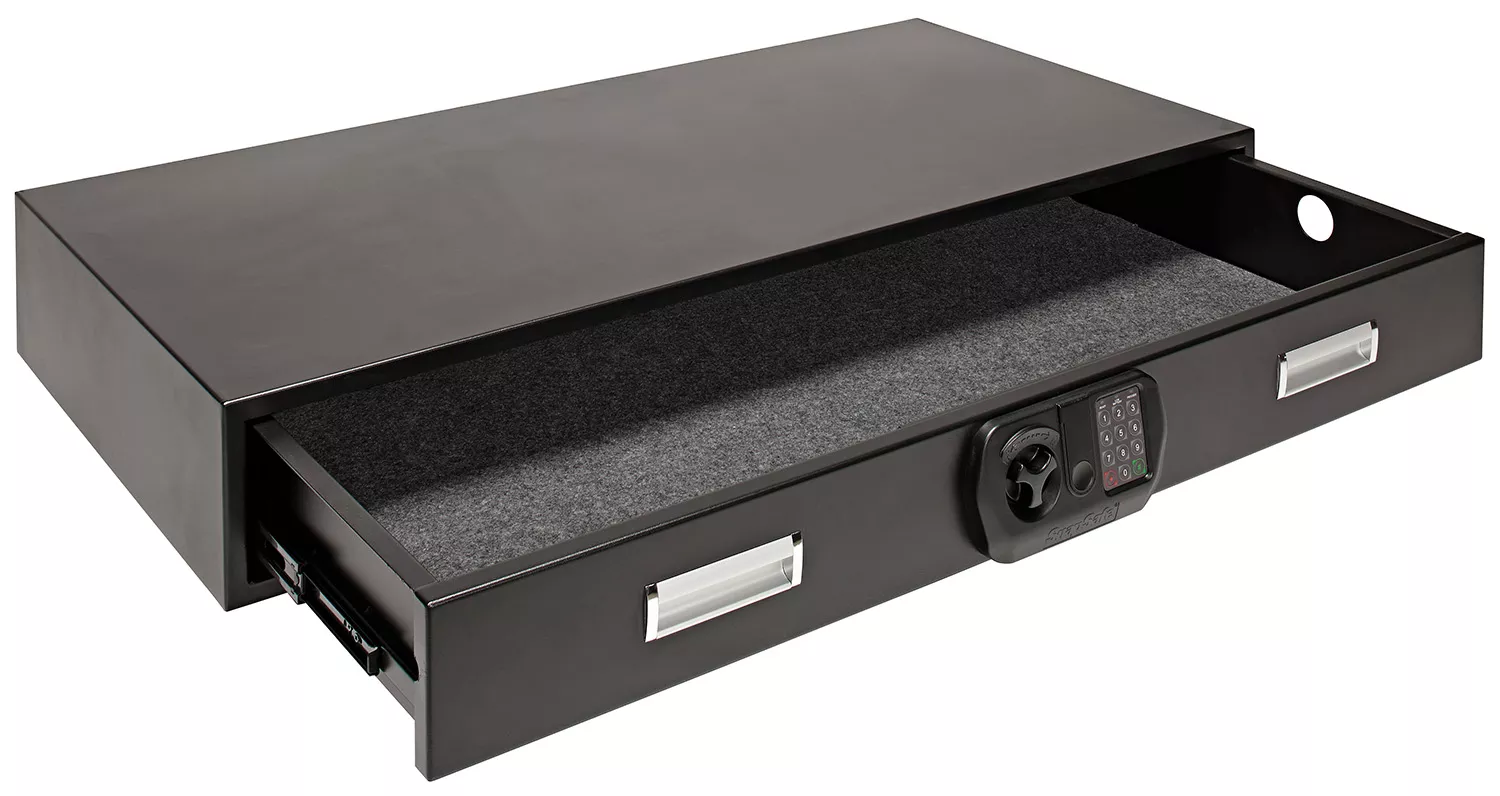 SnapSafe 75400 Specialty Safe Under Bed XXL Access Code/Key Entry Black 14 Gauge Steel