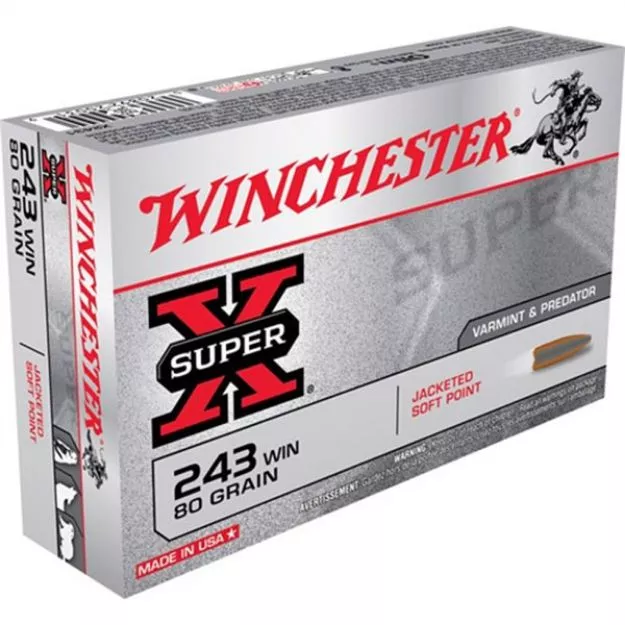 Winchester Super-X 243 Win 80Gr Jsp 20Rd 10Bx/Cs